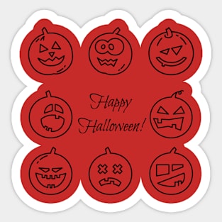 Pumpkins Square Sticker